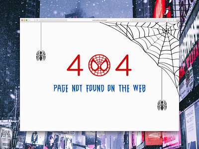 Daily UI 008 daily 100 error 404 spiderman web design