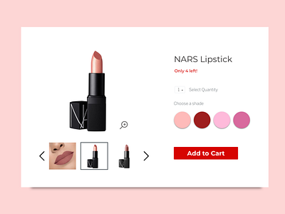 Daily UI 012 - eCommerce shop (single item) daily 100 lipstick makeup sketch ui