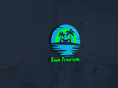 Sun tourism logo design