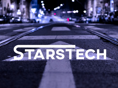 Starstech logo design logo tech blockchain