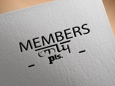 Members pls only logo design logo minimalist vintage