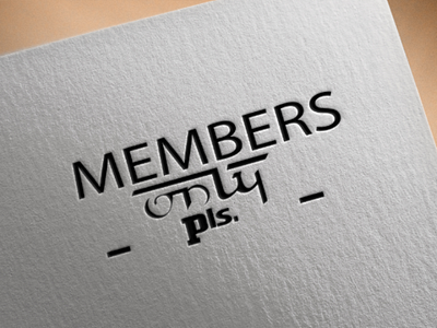 Members pls only logo design