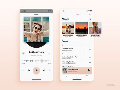 Mood | Music app app figma interface mobile music pink simple ui ux