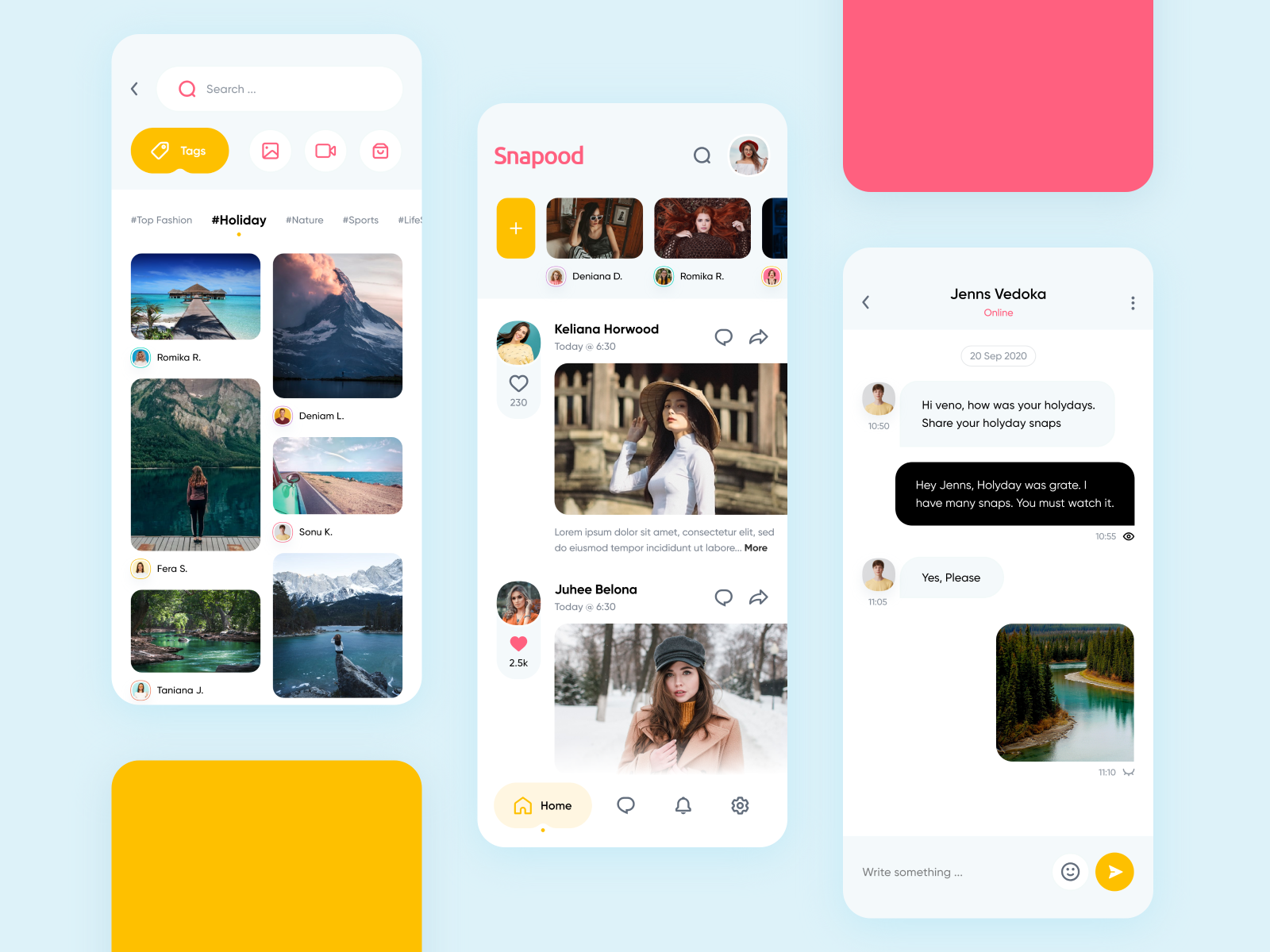 Social media app by Rinkesh Chopada on Dribbble