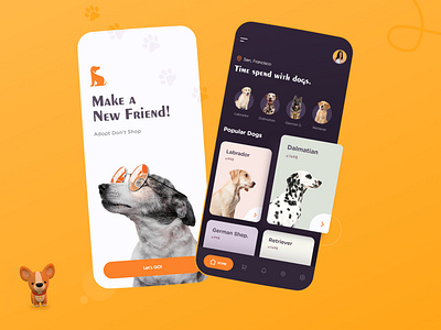 Pet App app designer dog app dribbble minimal app minimal app design minimal design mobile app pet adoption pet app pet application pet shop ui design ux design