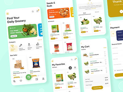 Grocery App app designer design dribbble food and beverage food and drink grocery grocery app grocery online grocery store minimal design mobile app ui design uiuxdesign