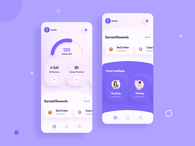 Earn With Regular Activity flat design minimal design mobile app neumorphism app style ui design uiuxdesign