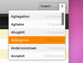 Choose A Town Menu OSX