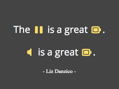 Liz Danzico's Quote Iconified belfast build google icons liz danzico open sans rebound ss symbolset typecast web font yellow