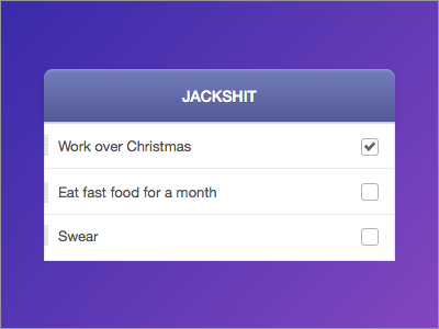 Jackshit check christmas done grey gtd helvetica icon opposites pink purple todos xmas