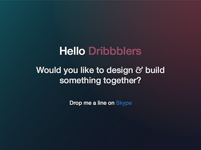 Would any person/s like to build a product together? api build css design dribbbble html ideas nodejs partners products prototype retina skype team