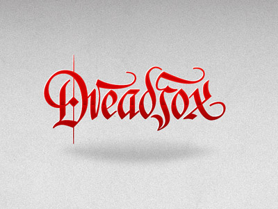 Dreadfox calligraphy dreadfox game ivan logo logotype manolov mark rpg table top type typo typography word wordmark