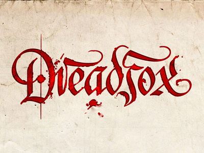 Dreadfox calligraphy dreadfox game ivan logo logotype manolov mark rpg table top type typo typography word wordmark