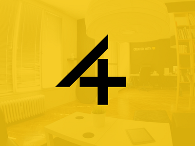 4+ 4 design four logo monogram plus studio