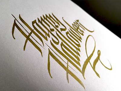 Happy Halloween calligraphy gothic hand lettering typography written