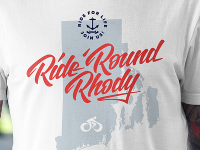 Ride 'Round Rhody Tee cancer cycling research rhody ride round rrr treatment