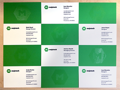 Mojo cards business cards gloss mojotech spot