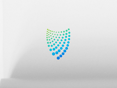 Shield dots gradient insurance security shield stipplism