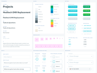 Styles and Components app boston health healthcare ivan manolov medical mojotech questionnaire risk security startup survey typography ui ux web