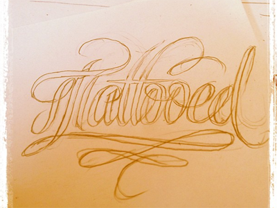 Tattooed Script calligraphy hand handmade ivan manolov script tattoo tattooed typo typography write
