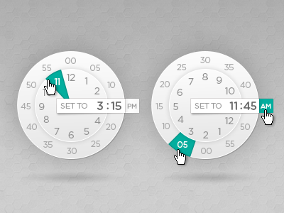 UI Alarm alarm clock design interaction ivan manolov mobile roller set slider time ui user watch web