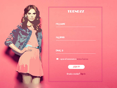 Sign Up-Daily Ui 001 dailyui dailyui 001 fashion form sign signup trends up