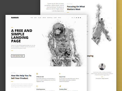 Namari - Free Landing Page