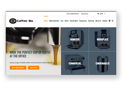 Coffeebiz Homepage coffee ux ux designer web design web designer website