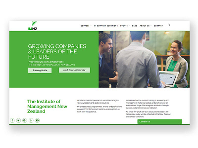 Imnz Home Page bootstrap 4 css designer ux design web website wordpress