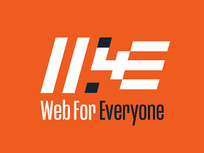 Web For Everyone branding design flat logo logo a day typography vector web