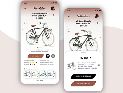 Daily UI #012 - E-commerce shop app bike daily 100 challenge dailyui dailyui012 design ecommerce shop ui ui design ux uxdesign