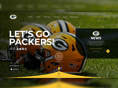 Daily UI #026 - Subscribe app daily 100 challenge dailyui dailyui 026 design green bay packers subscribe ui ui design ux uxdesign