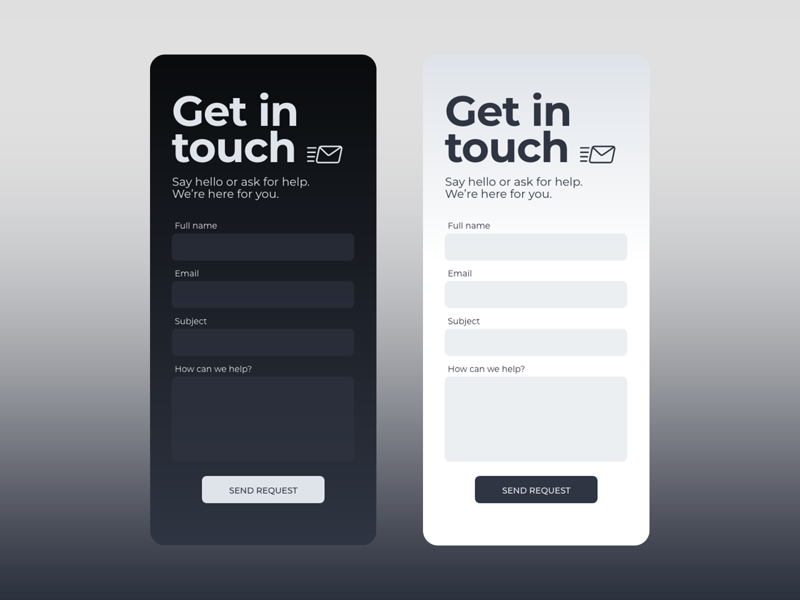Daily UI #028 - Contact Us by Alex Silva on Dribbble