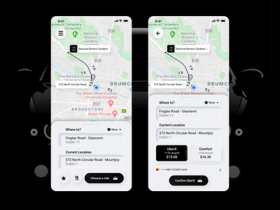 Daily UI #029 - Map (Uber Concept) app daily 100 challenge daily ui 029 dailyui design map uber ui ui design ux uxdesign