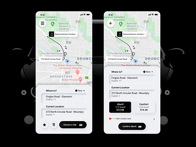 Daily UI #029 - Map (Uber Concept)