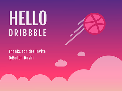 Hello Dribbble dribbble firstshot hello