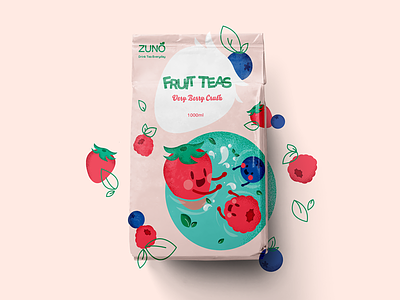 ZUNO Fruit Tea | Packaging 1 briefbox design fruit tea graphic design illustraion illustration packaging package design packaging tea packaging zuno 包装 包装设计