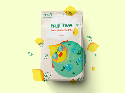 ZUNO Fruit Tea | Packaging 2 briefbox design fruit tea graphic design illustraion illustration packaging package design packaging tea packaging zuno 包装 包装设计