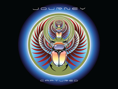 Journey Captured illustration logo retro rock
