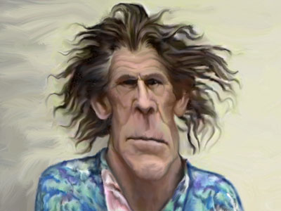 Nick Nolte caricature mug shot