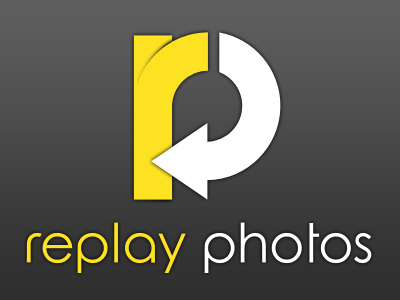 Replay Photos Logo initials logo