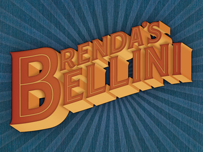 Brenda's Bellini Logo logo sunburst