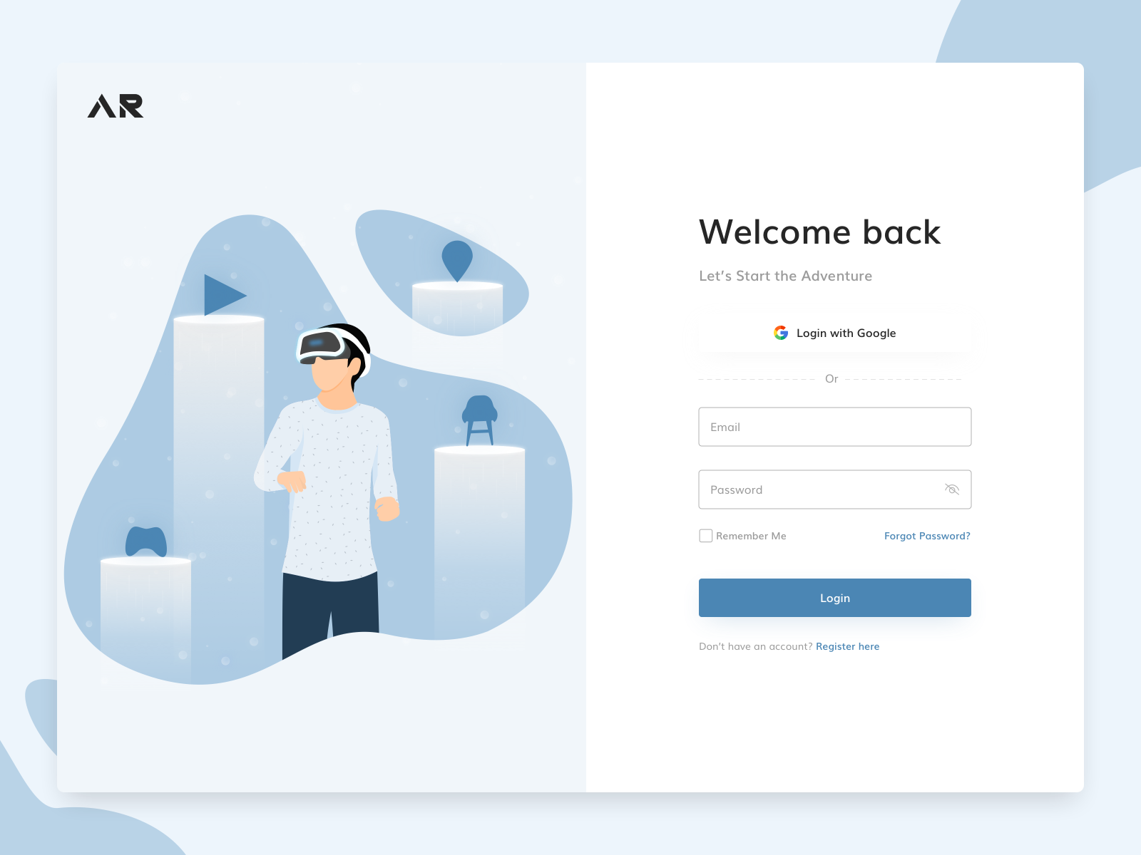 AR Login Page Illustration by Karthik Raj on Dribbble