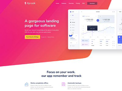 Xprosik – Saas & Software App Landing Page Template