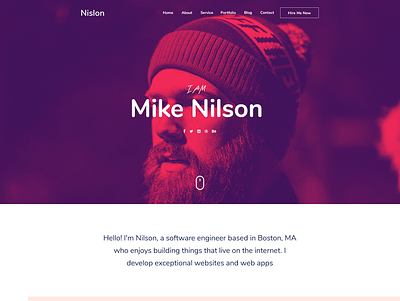 Nilson - Personal Portfolio Template clean design html5 illustration personal portfolio template typography ux vector web