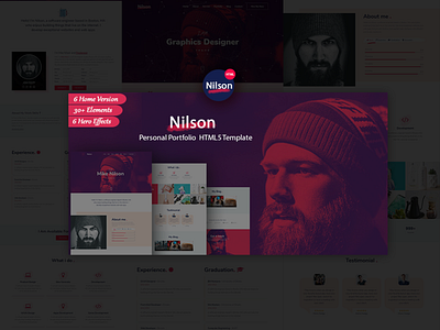 Nilson - Personal Portfolio Bootstrap 4 Template bootstrap 4 clean clean creative html5 personal personal portfolio portfolio template typography ui ux web