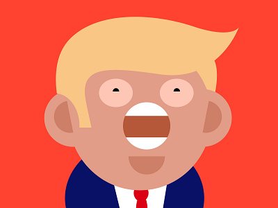 Mr. Who Knows Everything avatar cute effyzhang famous flat funny google gradient hot icon illustration lovely star trump ui