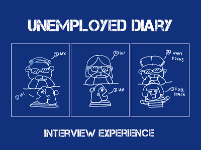 Unemployed diary：interview experience comic cute desig designer diary effyzhang happy illustration life manga reality sad ui ux warm