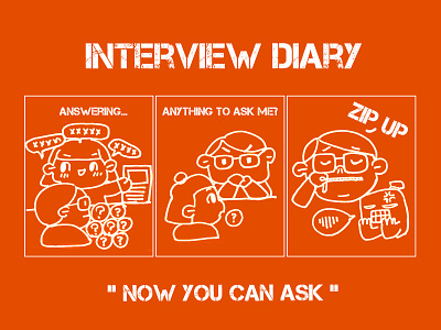 Interview diary：now you can ask comic cute design designer diary effyzhang experience flat icon illustration interview lovely ue ui