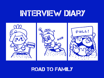 Interview diary：road to family comics cute design effyzhang funny icon illustration interview diary lovely sketch story ui